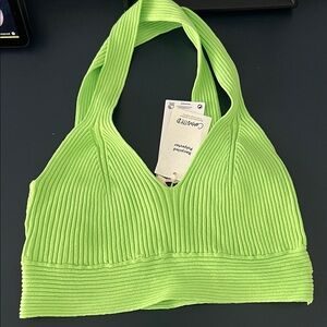 Mango Lime Ribbed Bralette